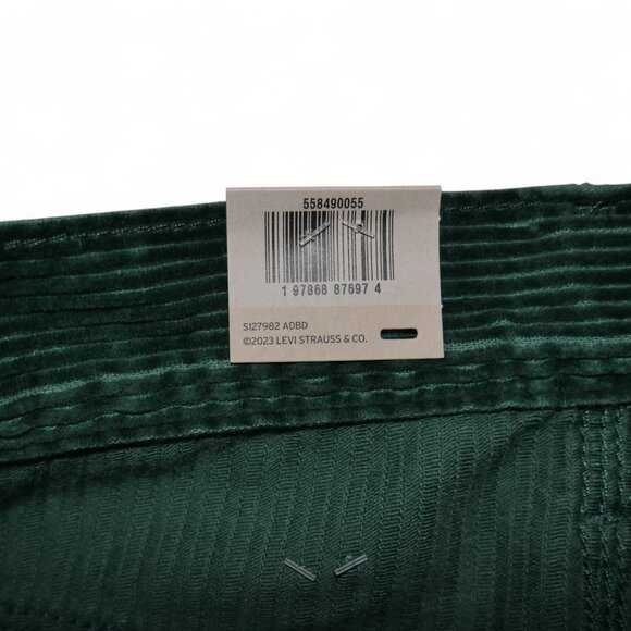 Levis 568 Loose Fit Corduroy Carpenter Pants Mens 33x34 Green Y2K Skater Utility - Picture 13 of 16